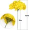 Silk Hydrangea Heads Artificial Flowers Heads with Stems-Pack of 10 (Yellow)